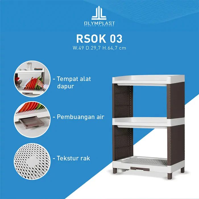 RSOK - Rak Piring Plastik Penyimpanan Dapur - Kitchen Series gallery 2