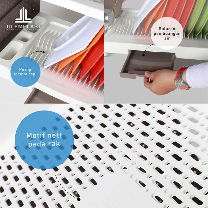 RSOK - Rak Piring Plastik Penyimpanan Dapur - Kitchen Series gallery 3