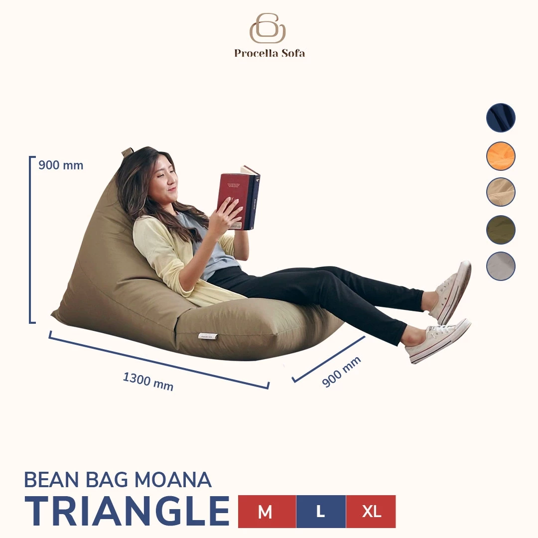 Jual Bean Bag Moana Triangle Size Large MORE Furniture