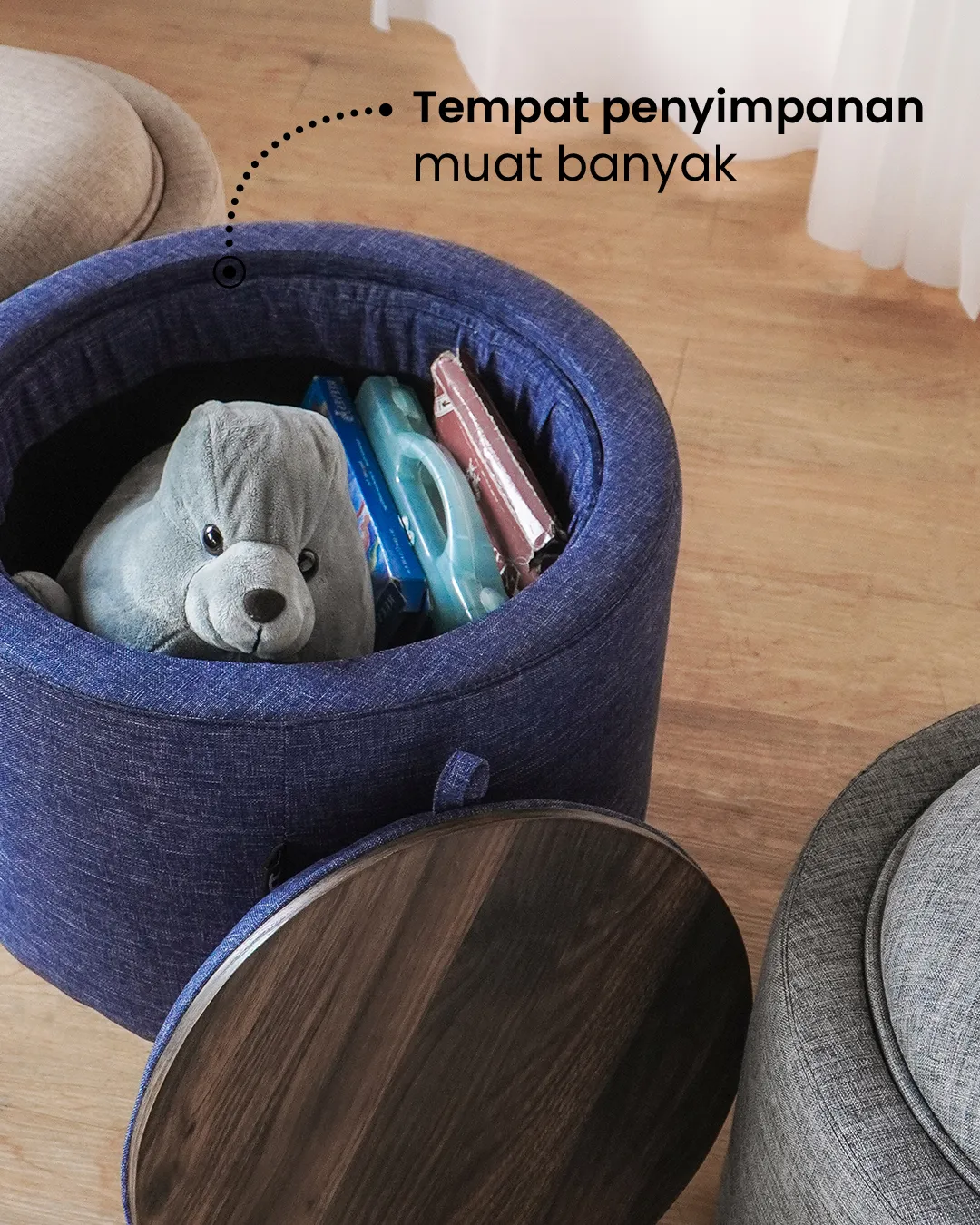 Procella Sofa Serbaguna 3in1 - Tuffy Stool gallery 3