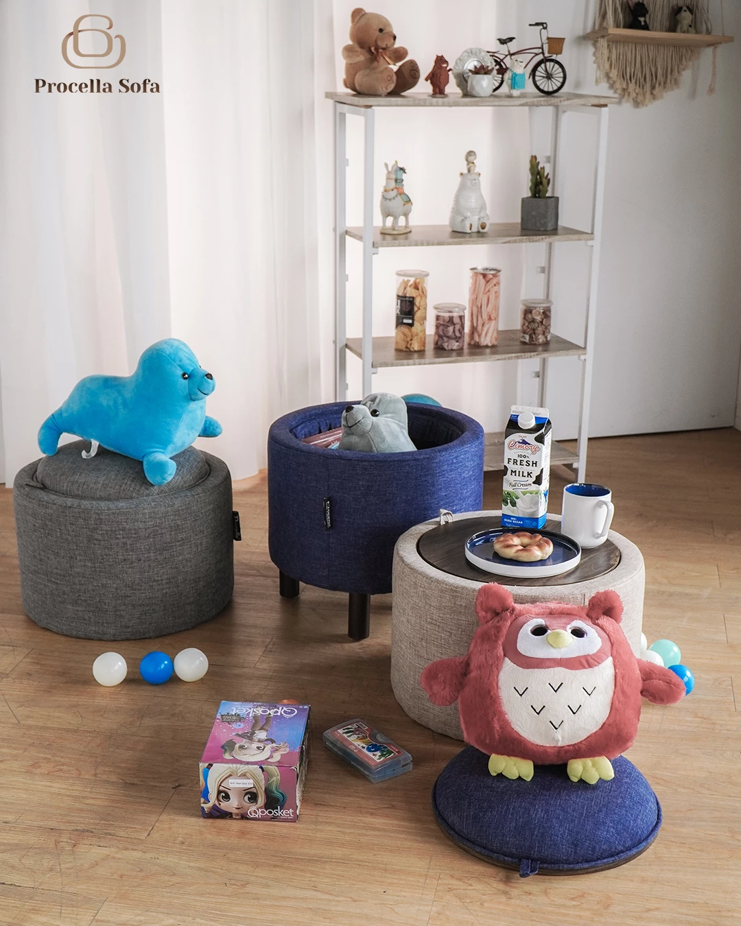 Procella Sofa Serbaguna 3in1 - Tuffy Stool