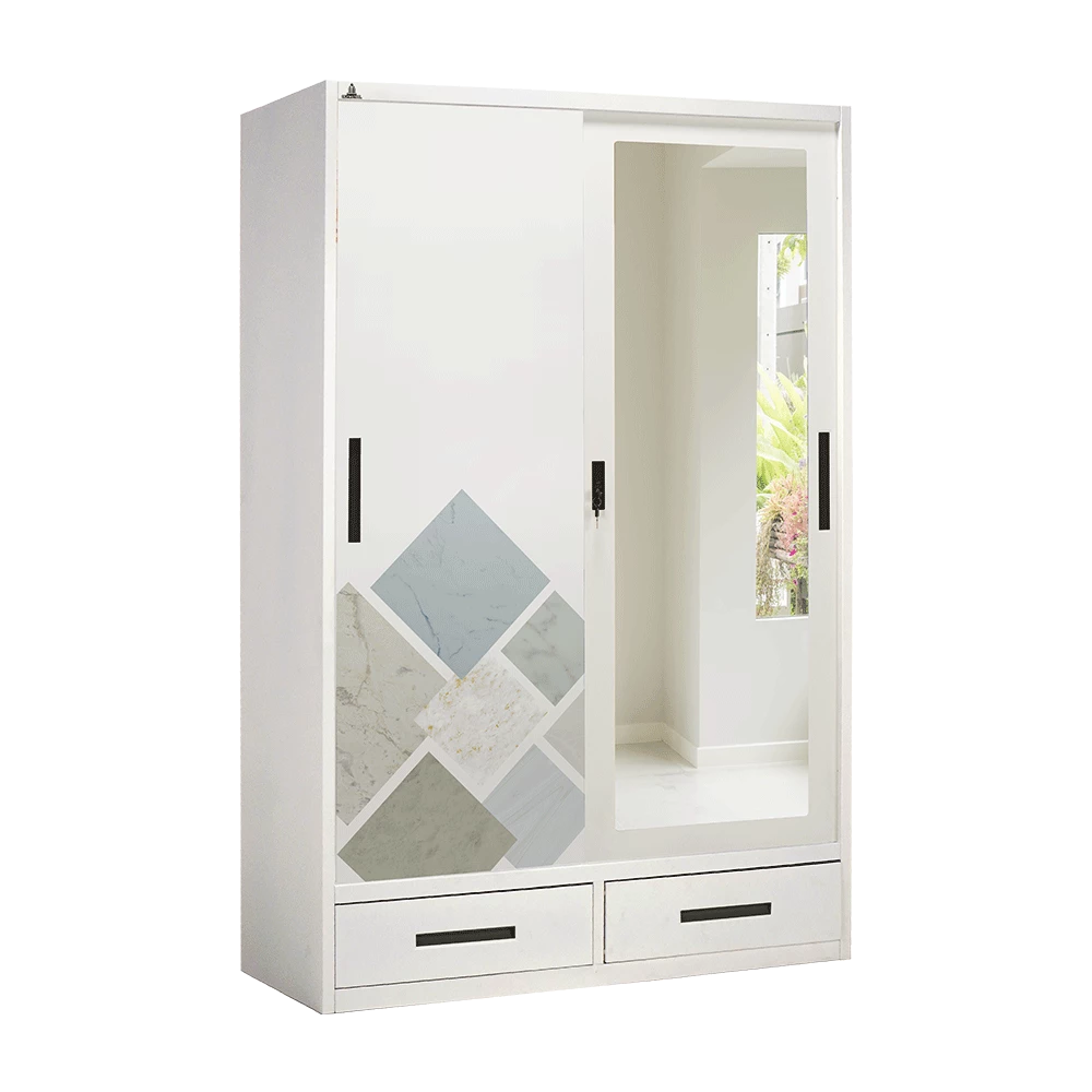 Olymsteel OSWS 2L TILES - Lemari Laci Besi Pintu Sliding