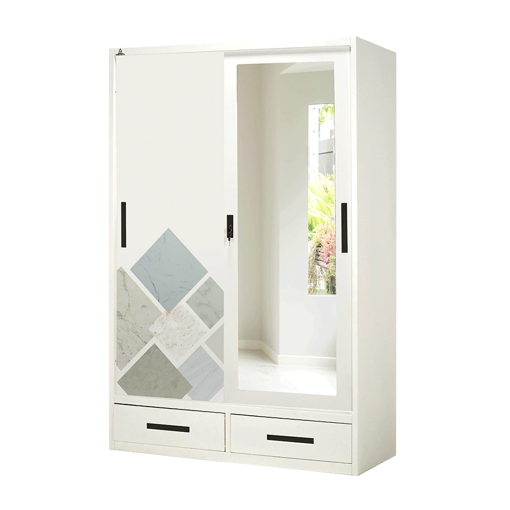 Olymsteel OSWS 2L TILES - Lemari Laci Besi Pintu Sliding