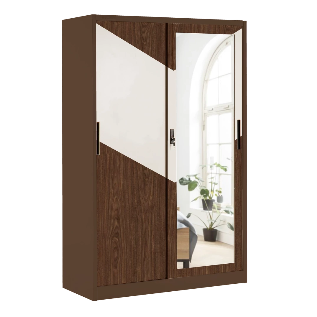 OSWS Walnut - Lemari Pakaian Besi 120 