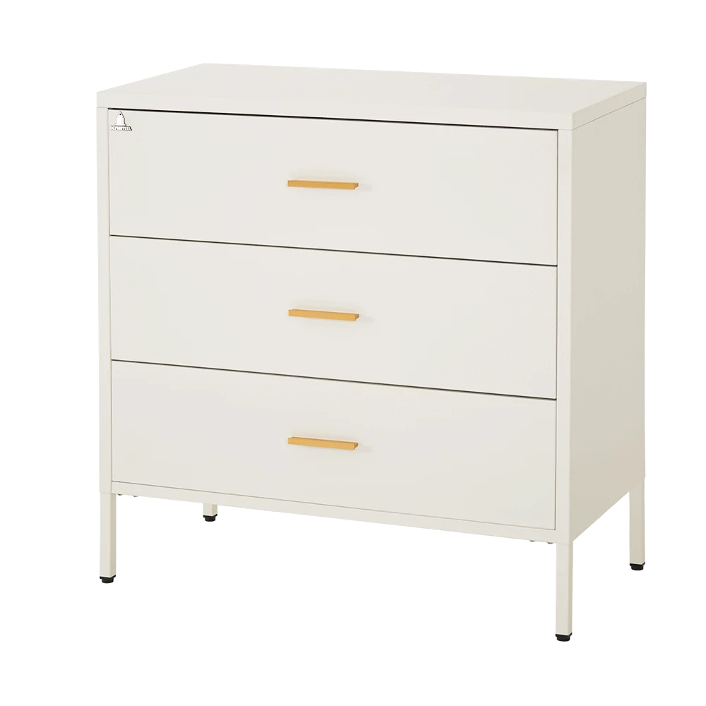 ODR 3L - Lemari Besi Laci Penyimpanan 3 Susun - White Mordern Minimalis