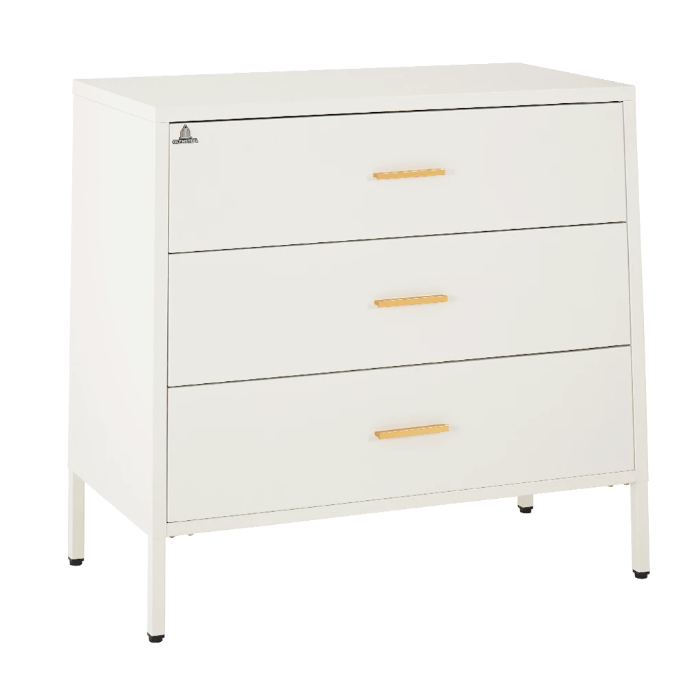 ODR 3L - Lemari Besi Laci Penyimpanan 3 Susun - White Mordern Minimalis