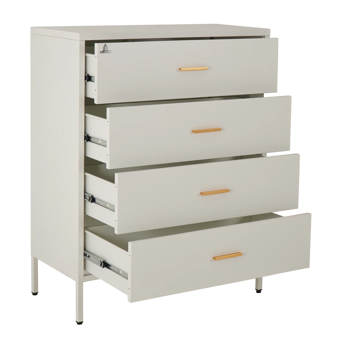 ODR 4L - Lemari Besi Laci Penyimpanan 4 Susun - White Mordern Minimalis