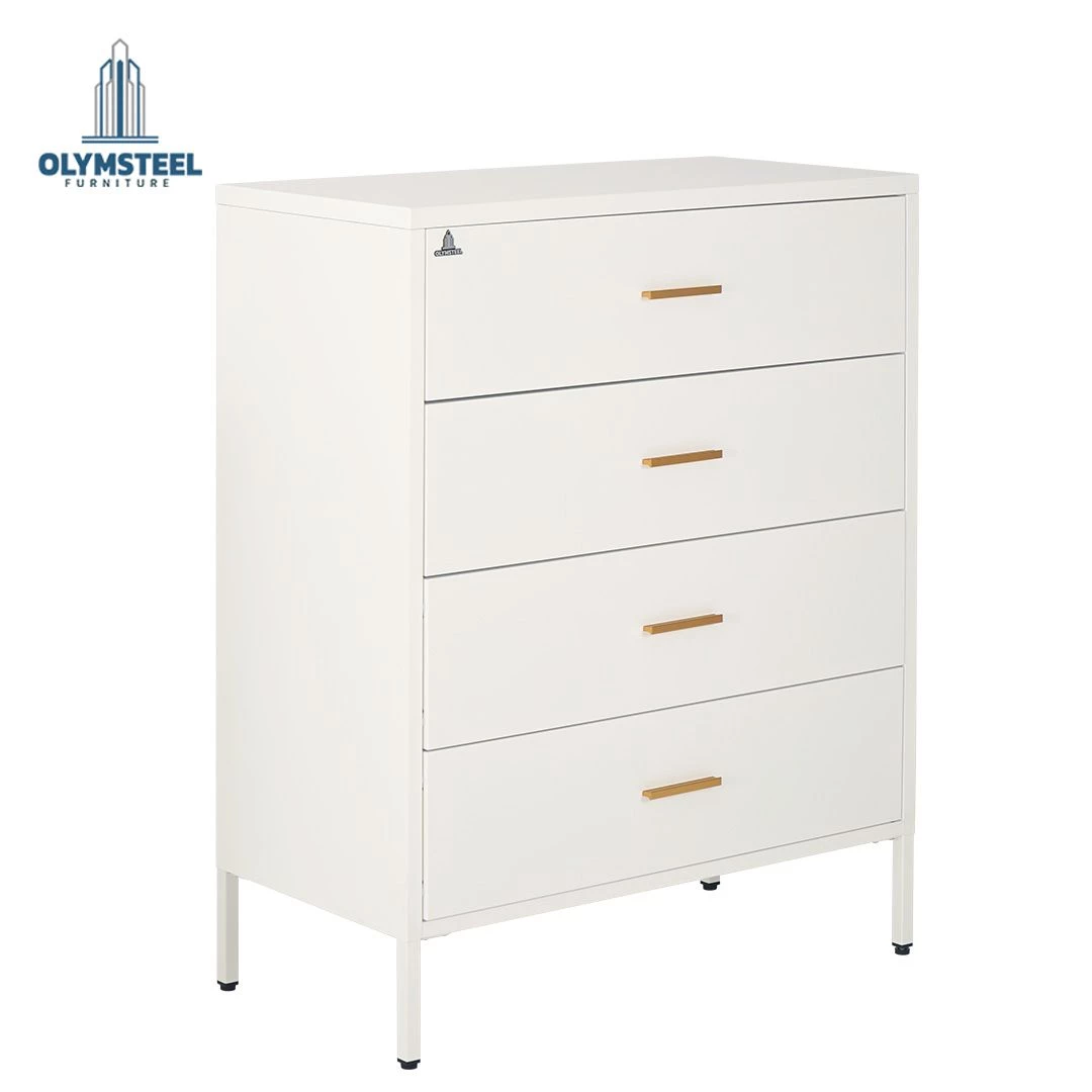 ODR 4L - Lemari Besi Laci Penyimpanan 4 Susun - White Mordern Minimalis