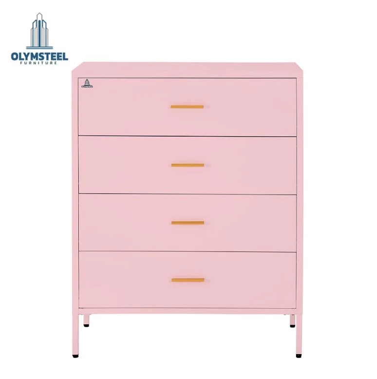 ODR 4L - Lemari Besi Laci Penyimpanan 4 Susun - Pastel Mordern Minimalis