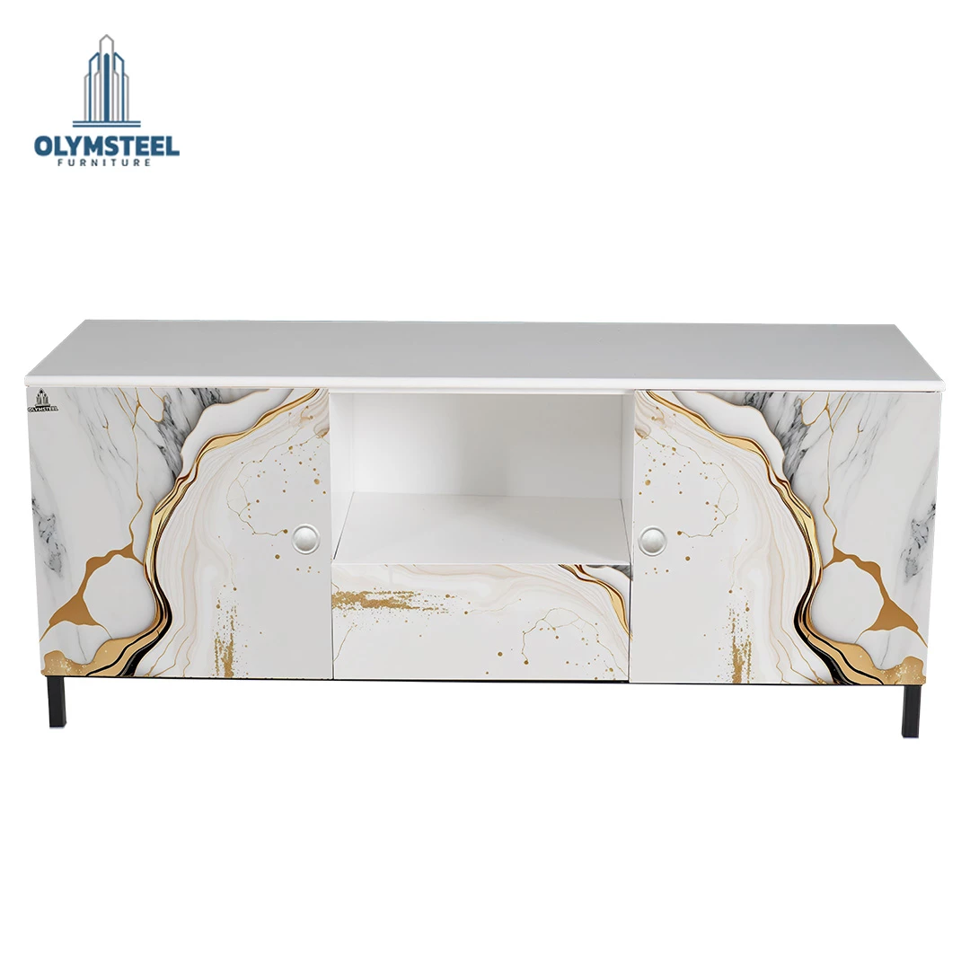 AVR Marble 01 - Meja Rak TV Besi - Rak Televisi