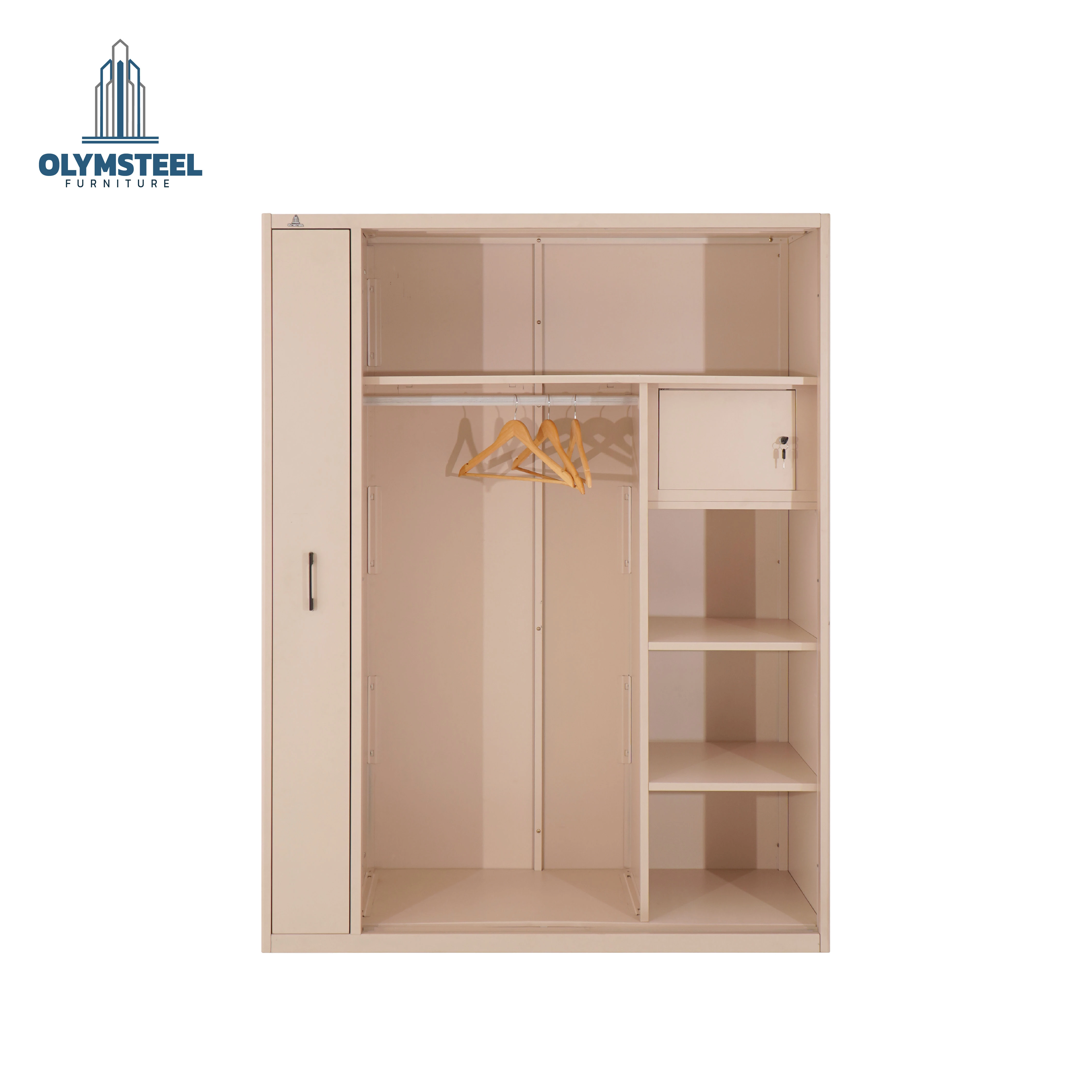 OSWS RH SONOMA - Lemari Hijab Sliding Besi - Lemari Pintu Geser Full Body Mirror Modern Minimalis