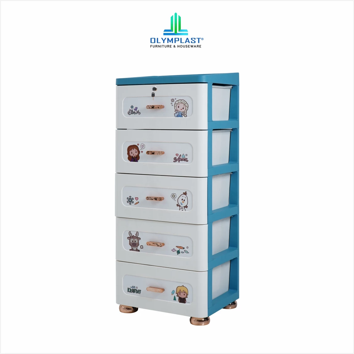 SDO Laci Penyimpanan Serbaguna Modern - Spesial Disney Frozen Pastel Blue