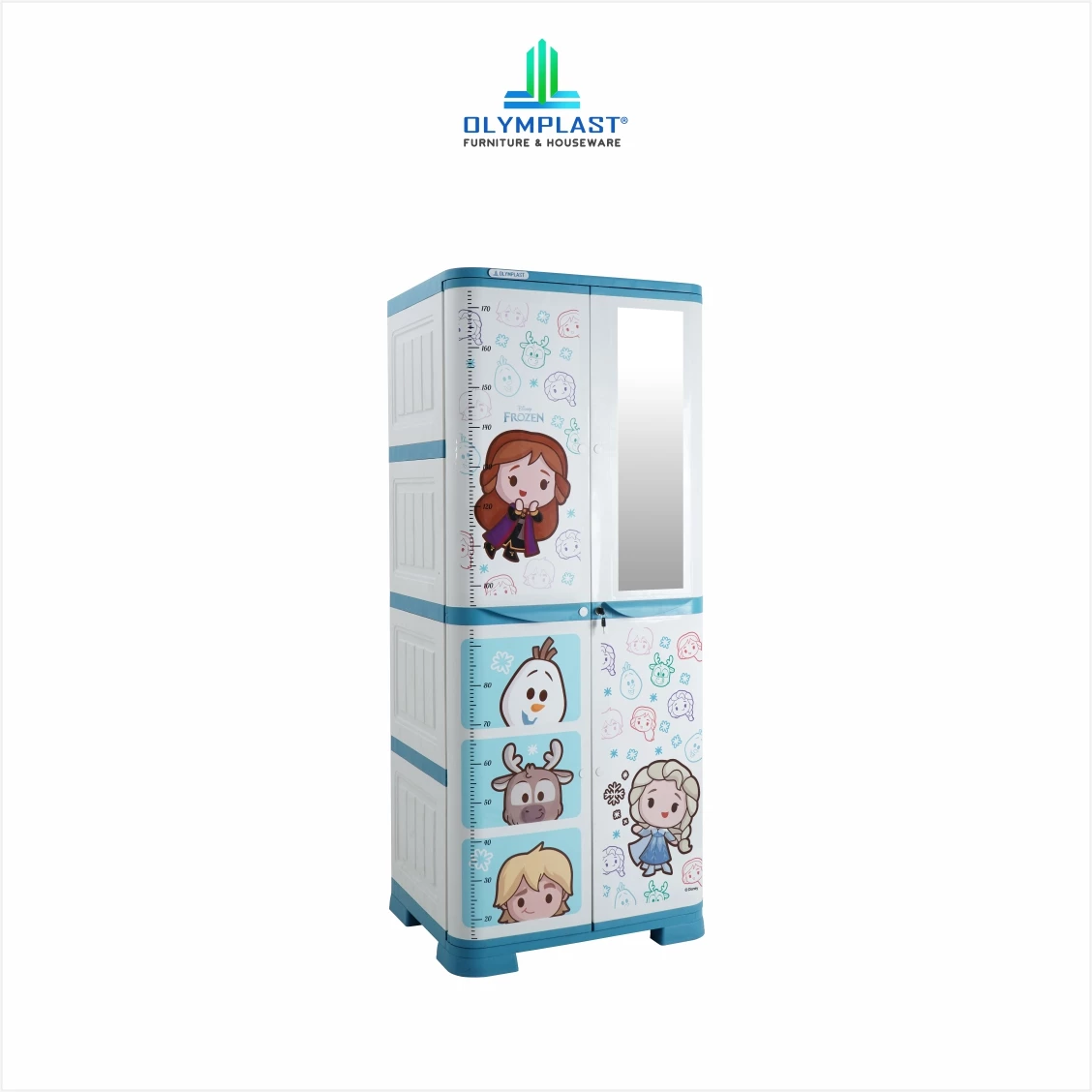 SCOC 2P Lemari Pakaian Anak - Spesial Disney Frozen Pastel Blue