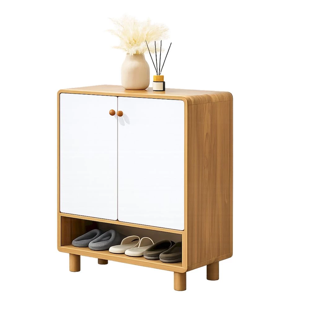 MORE GOBI Shoes Rack Minimalis - Lemari Sepatu Kayu Adjustable Multifungsi Govina Oak