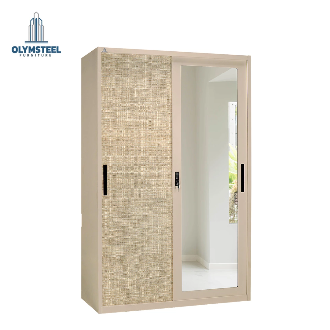Olymsteel OSWS 120 RATTAN 01 Lemari Pakaian Besi Sliding 2 Pintu