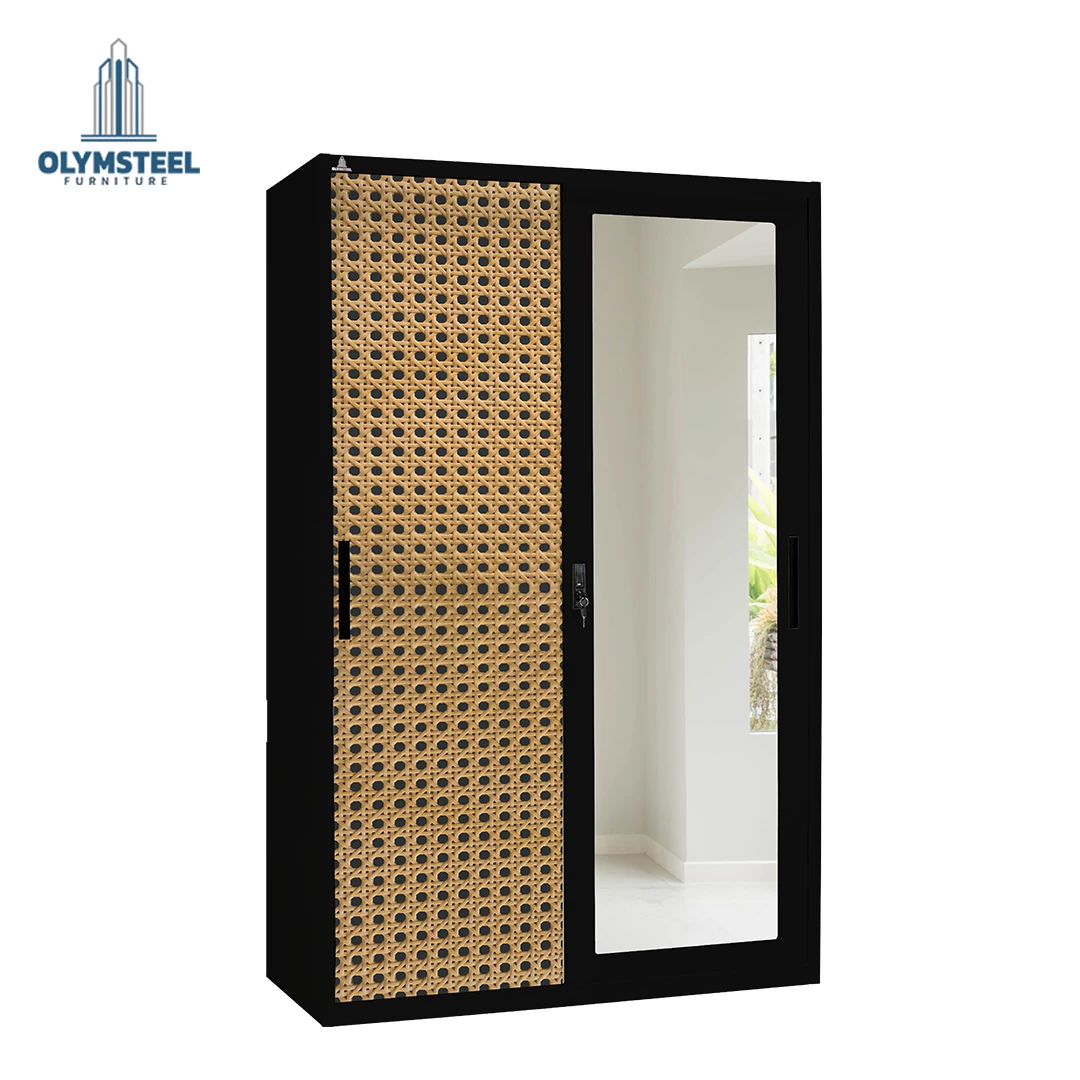 Olymsteel OSWS 120 RATTAN 02 Lemari Pakaian Besi Sliding 2 Pintu