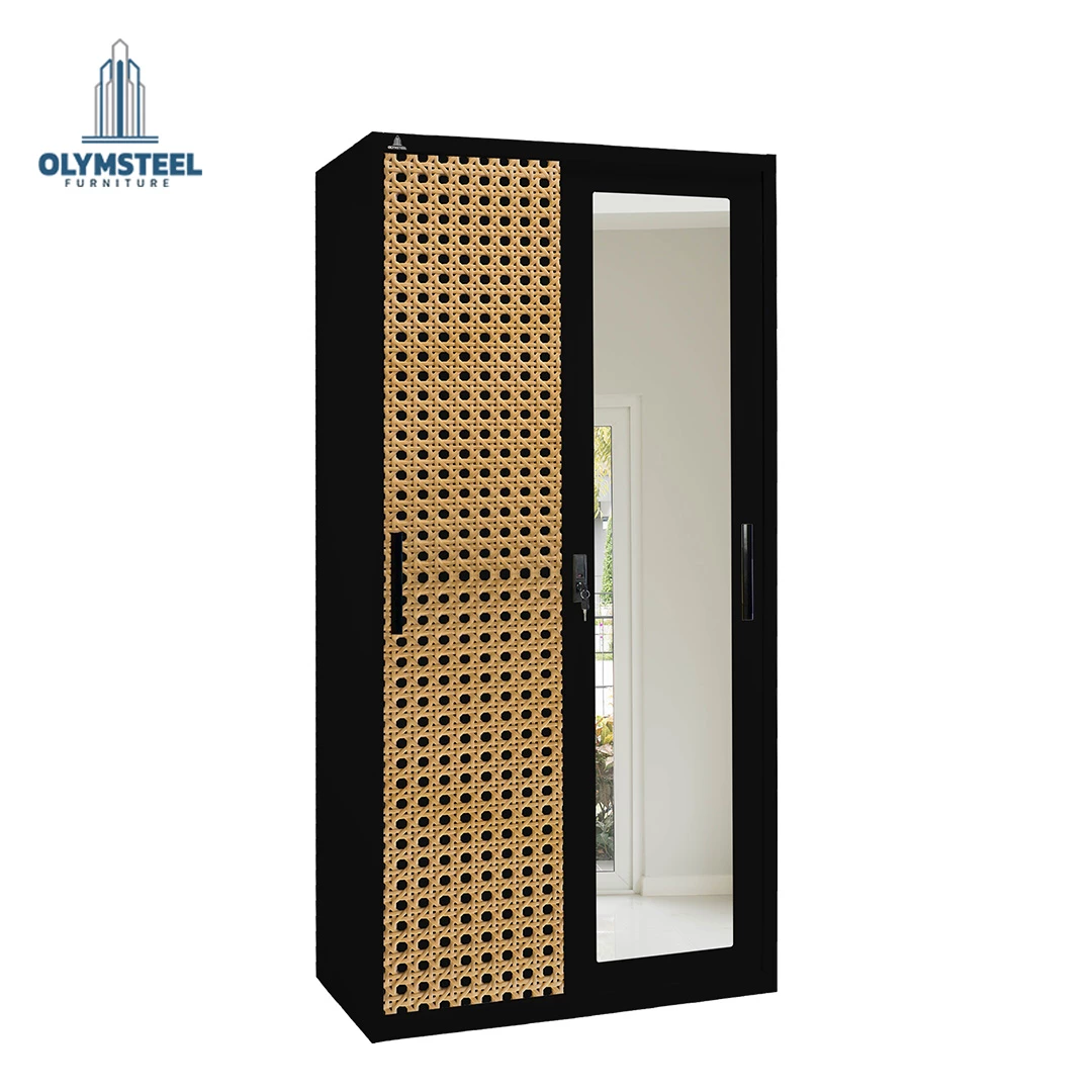 Olymsteel OSWS 90 RATTAN 02 Lemari Pakaian Besi Sliding 2 Pintu