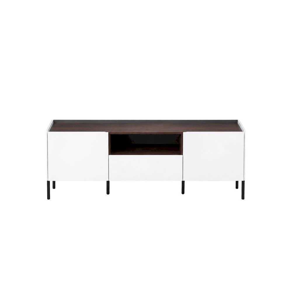ECHO TV Table 160 Rak TV Minimalis Modern - Meja TV High Gloss Kaki Besi Dark Walnut Premium