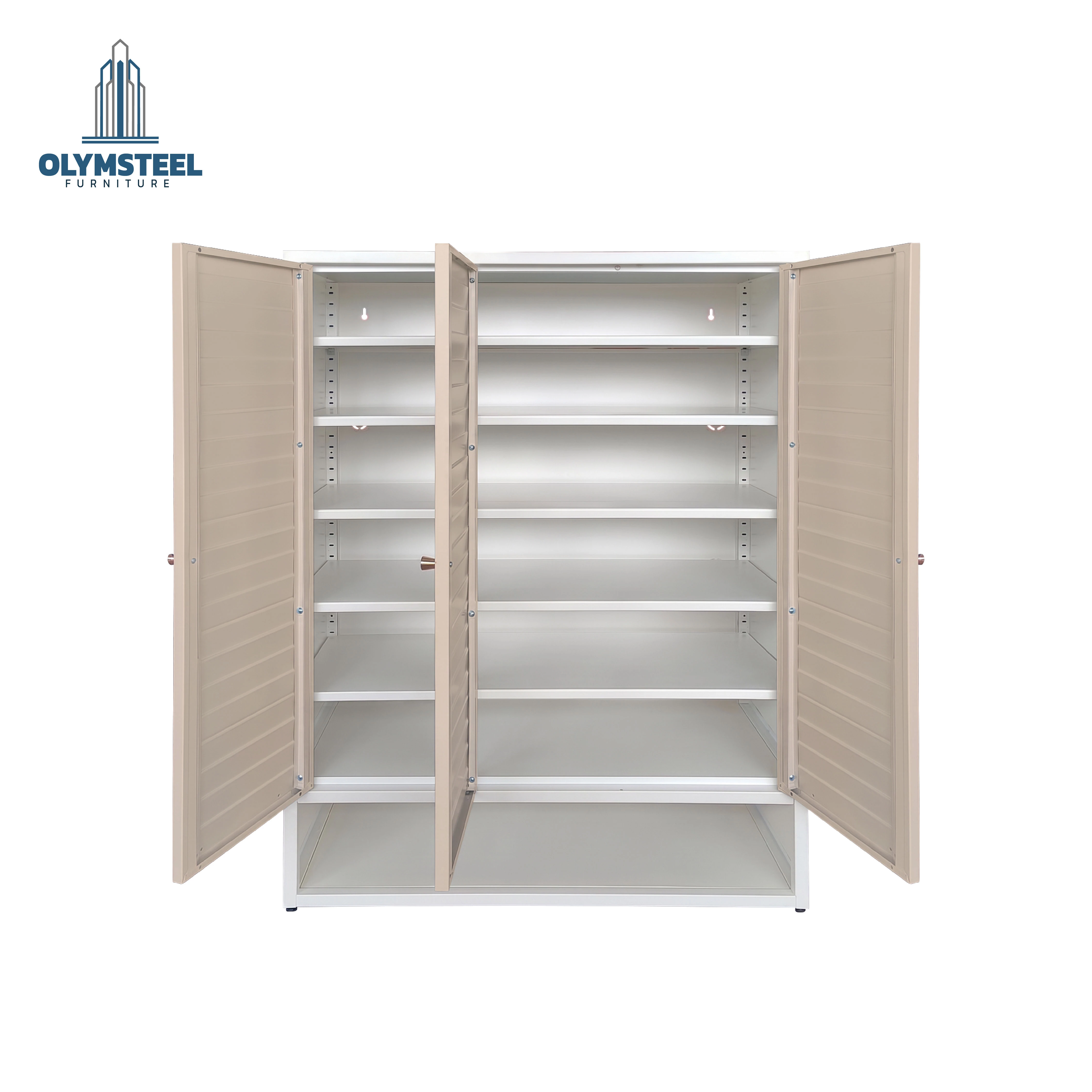 SR 006 3P Jalusi - Rak Sepatu Besi Minimalis 3 Pintu