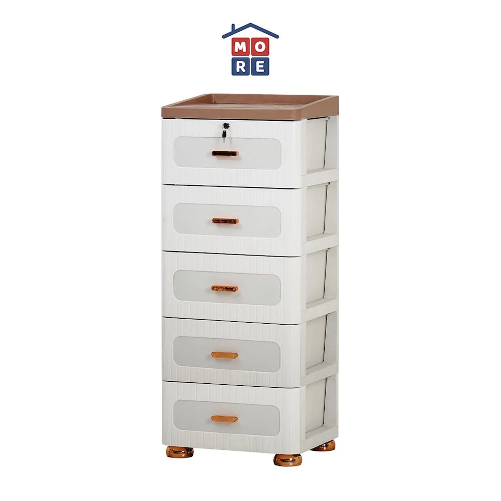 RIN Lemari Laci Plastik Minimalis 4 & 5 Susun - Drawer Multifungsi Anti Air Anti Rayap