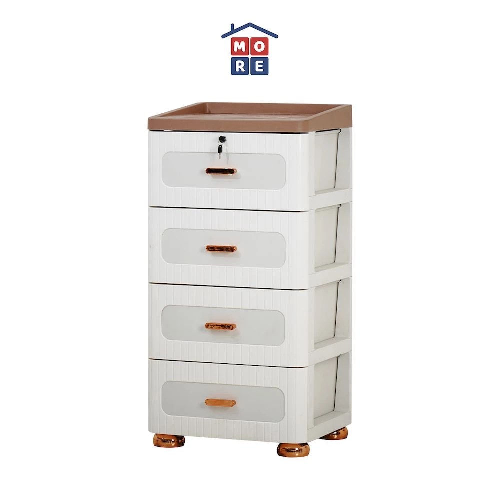 RIN Lemari Laci Plastik Minimalis 4 & 5 Susun - Drawer Multifungsi Anti Air Anti Rayap