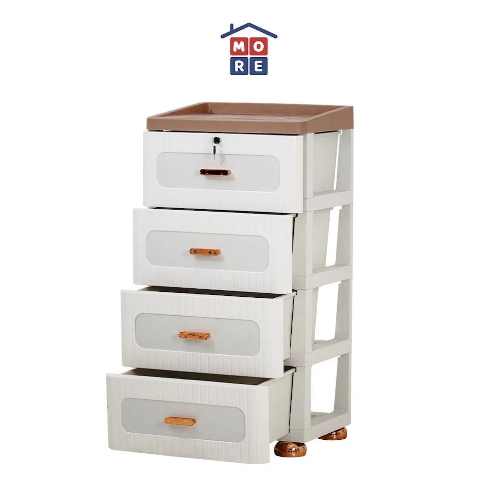 RIN Lemari Laci Plastik Minimalis 4 & 5 Susun - Drawer Multifungsi Anti Air Anti Rayap