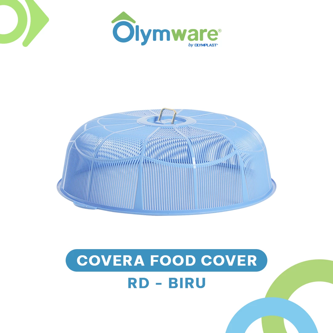 Covera Food Cover - Tudung Saji Bulat & Kotak Besar - Penutup Makanan Plastik Modern Handle Chrome