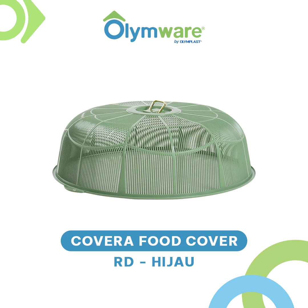 Covera Food Cover - Tudung Saji Bulat & Kotak Besar - Penutup Makanan Plastik Modern Handle Chrome