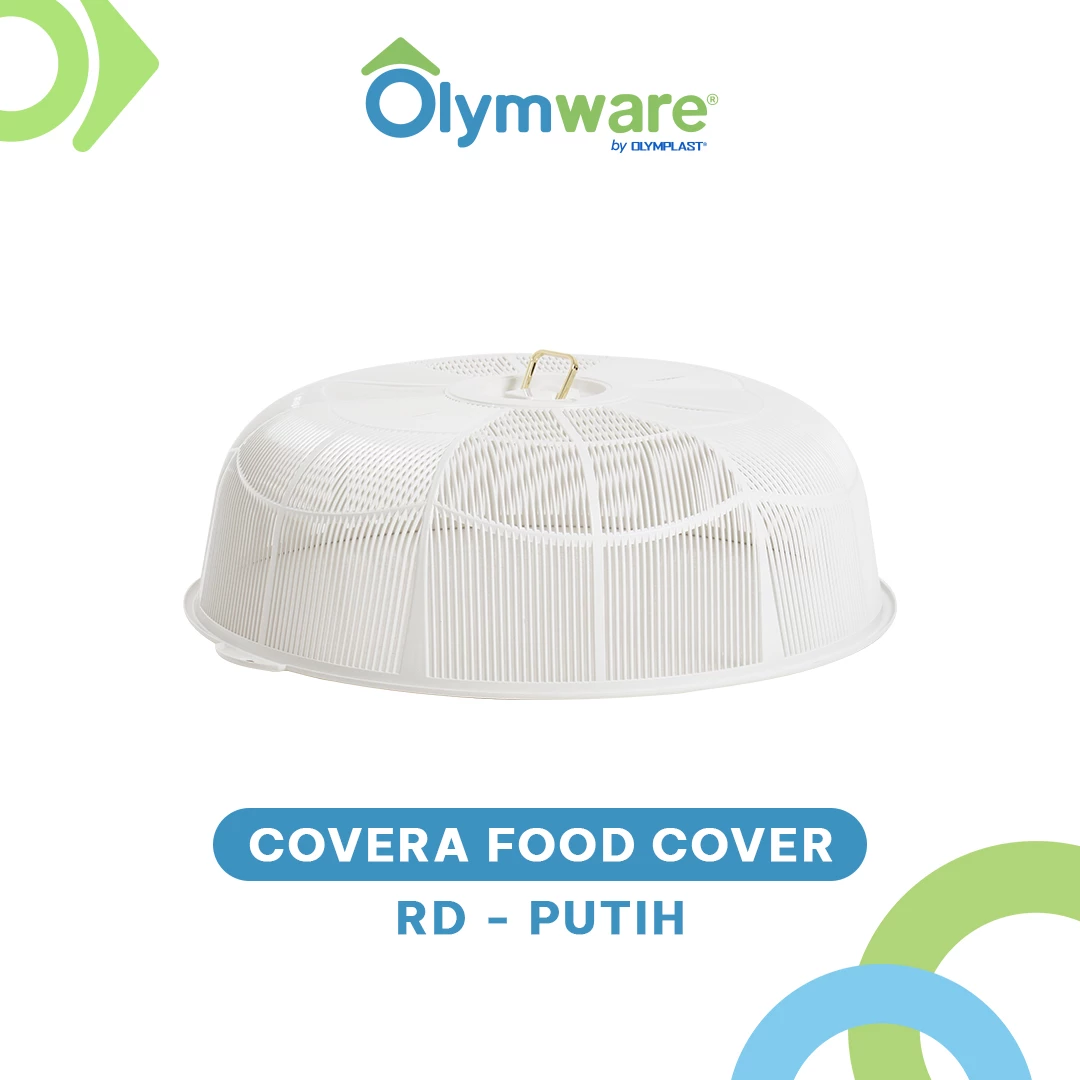 Covera Food Cover - Tudung Saji Bulat & Kotak Besar - Penutup Makanan Plastik Modern Handle Chrome