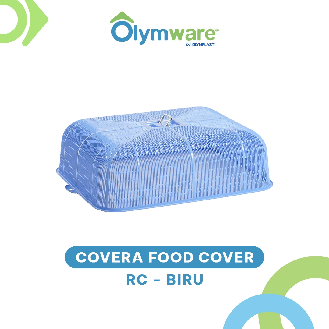 Covera Food Cover - Tudung Saji Bulat & Kotak Besar - Penutup Makanan Plastik Modern Handle Chrome