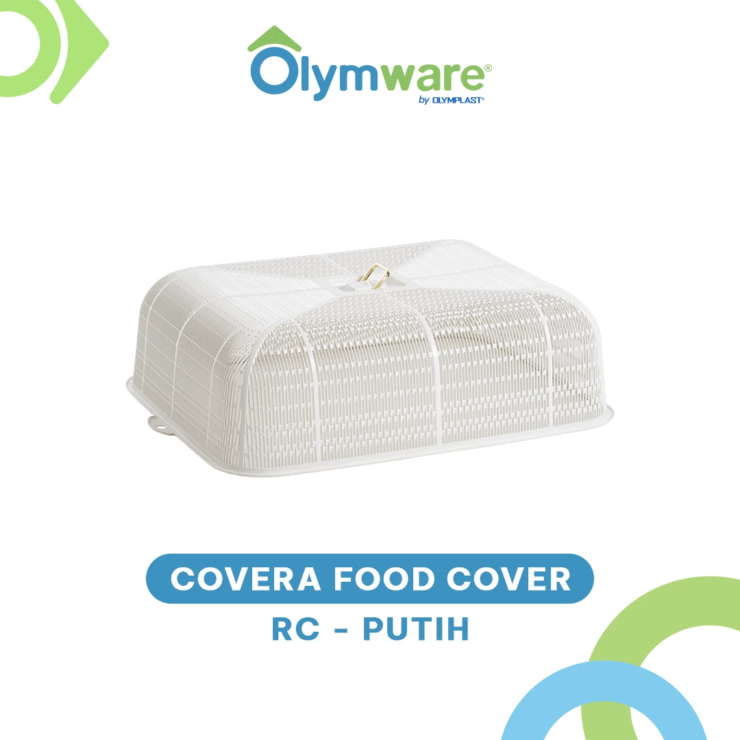 Covera Food Cover - Tudung Saji Bulat & Kotak Besar - Penutup Makanan Plastik Modern Handle Chrome