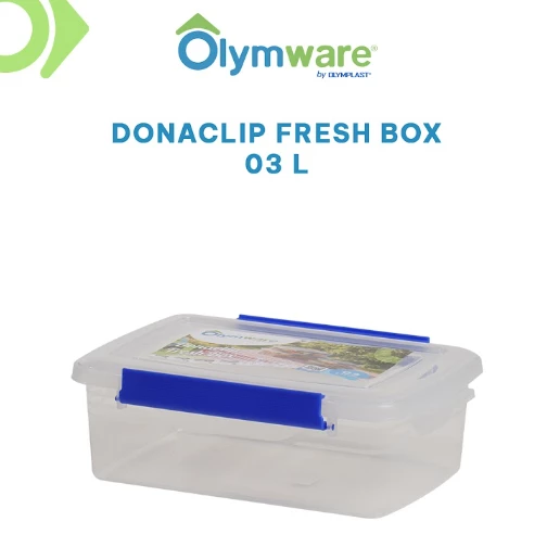 Donaclip Fresh Box - Food Container Klip - Wadah Makanan Kedap Udara - Clip Lock Stackable