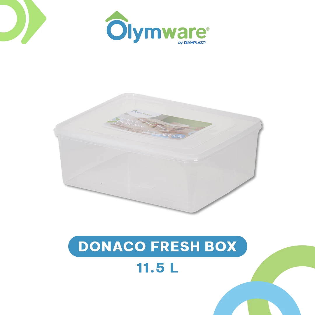 Donaco Fresh Box - Food Container Bening - Wadah Makanan Kedap Udara - Stackable Freezer Safe