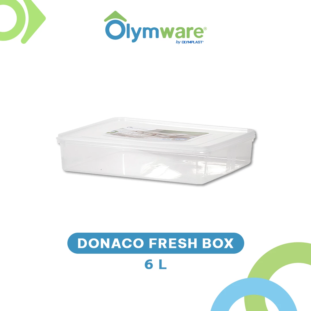 Donaco Fresh Box - Food Container Bening - Wadah Makanan Kedap Udara - Stackable Freezer Safe