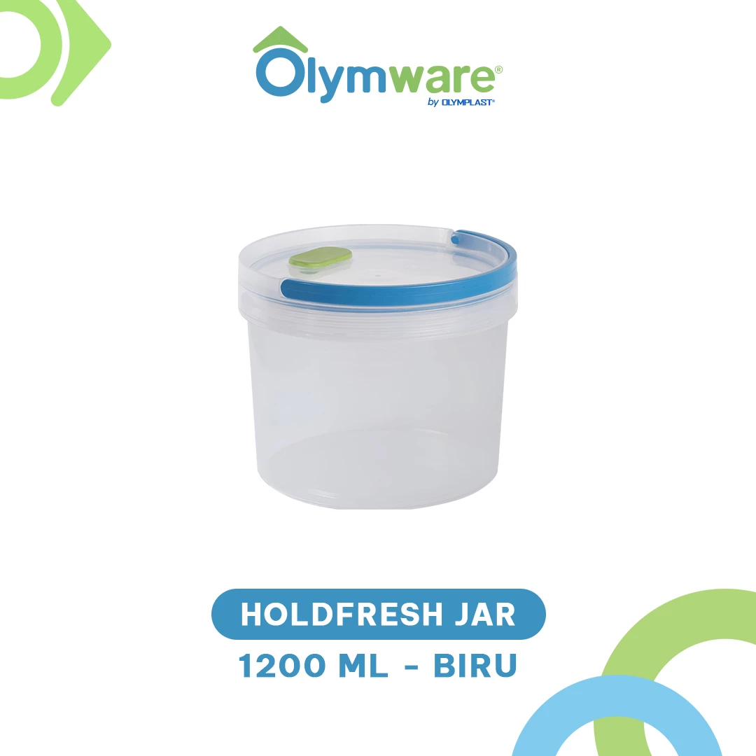 Holdfresh Jar 750ml 1200ml 1330ml 2030ml - Toples Kue Handle - Toples Plastik Bening Kedap Udara