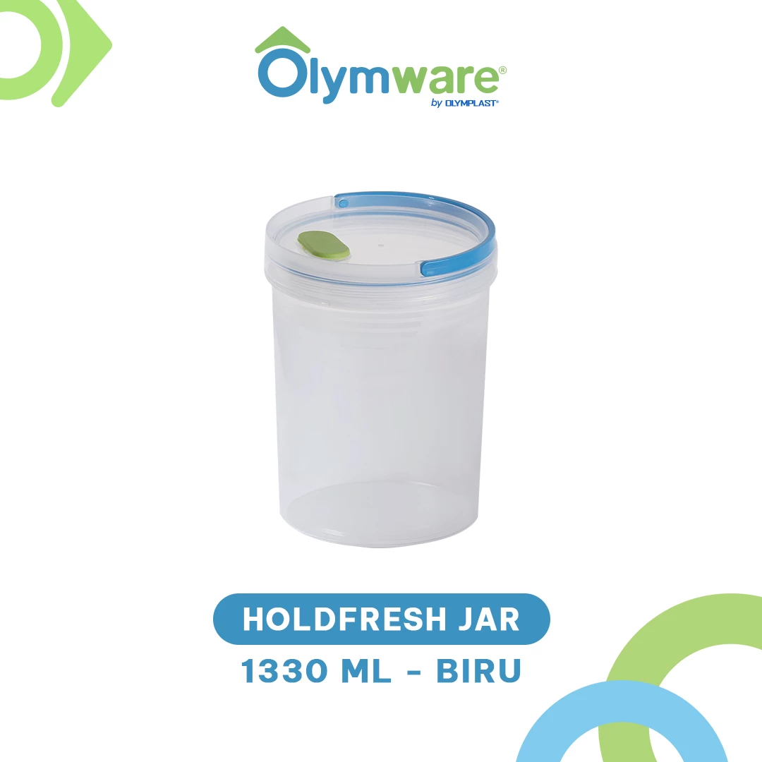 Holdfresh Jar 750ml 1200ml 1330ml 2030ml - Toples Kue Handle - Toples Plastik Bening Kedap Udara