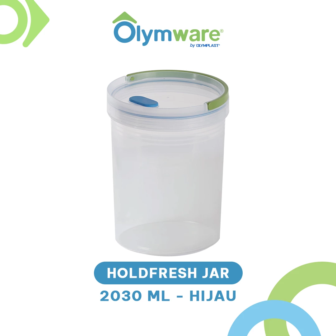Holdfresh Jar 750ml 1200ml 1330ml 2030ml - Toples Kue Handle - Toples Plastik Bening Kedap Udara