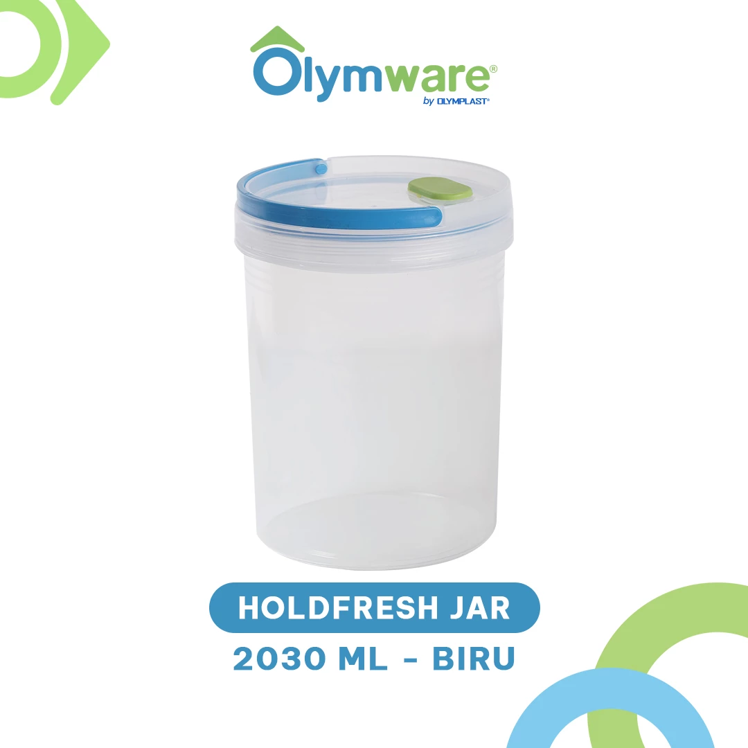 Holdfresh Jar 750ml 1200ml 1330ml 2030ml - Toples Kue Handle - Toples Plastik Bening Kedap Udara