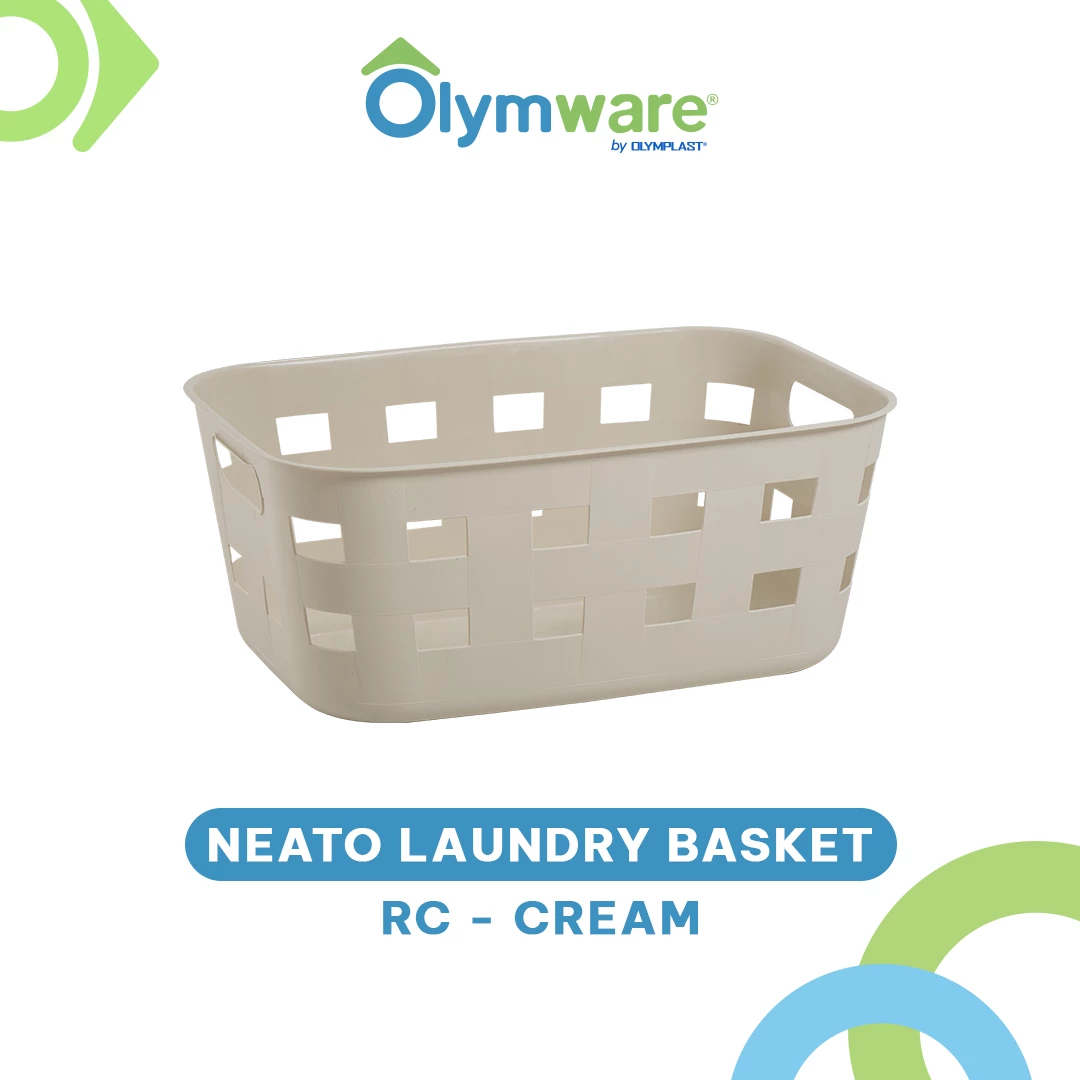 Neato Laundry Basket OV RC - Keranjang Laundry Tutup - Keranjang Baju Kotor Plastik Besar