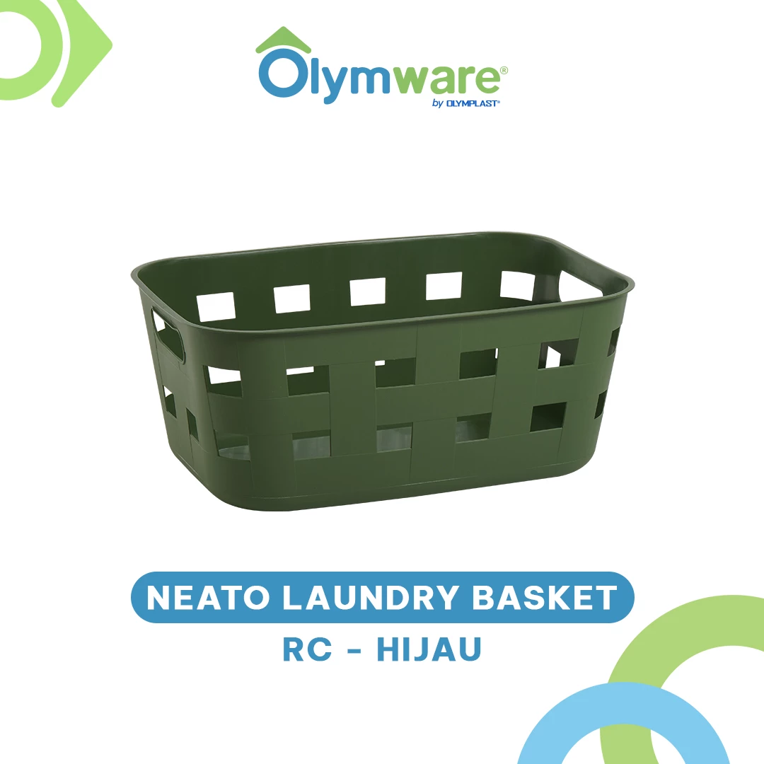 Neato Laundry Basket OV RC - Keranjang Laundry Tutup - Keranjang Baju Kotor Plastik Besar