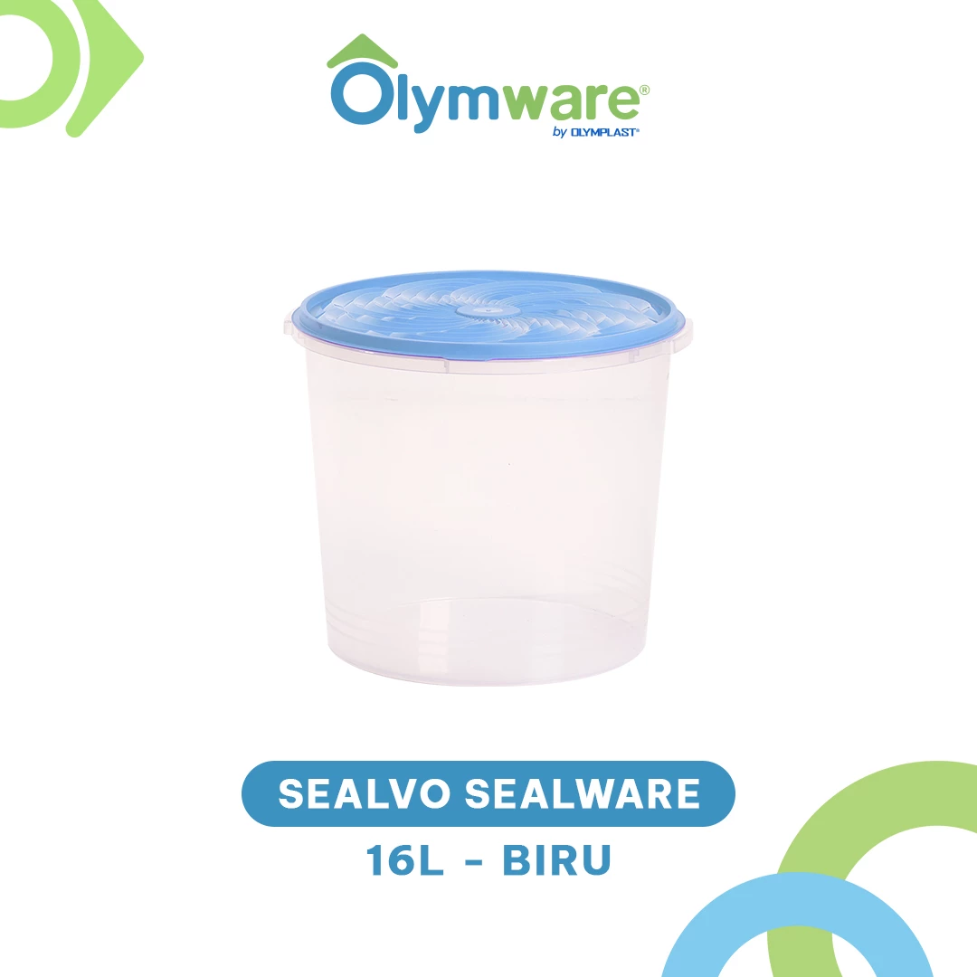 Sealvo Sealware - Toples Kerupuk Kedap Udara - Toples Plastik Snack Besar One Press Lock