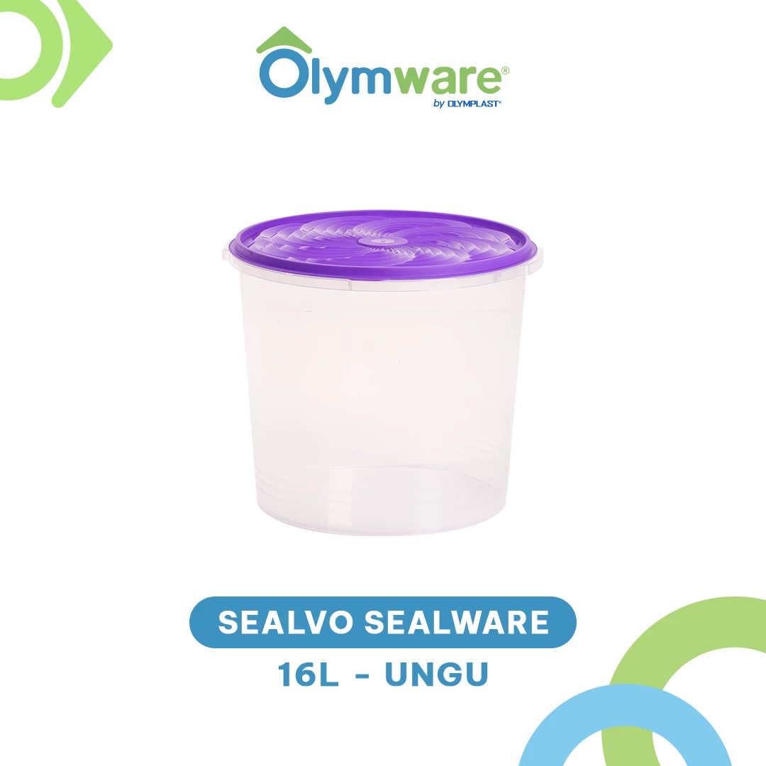 Sealvo Sealware - Toples Kerupuk Kedap Udara - Toples Plastik Snack Besar One Press Lock