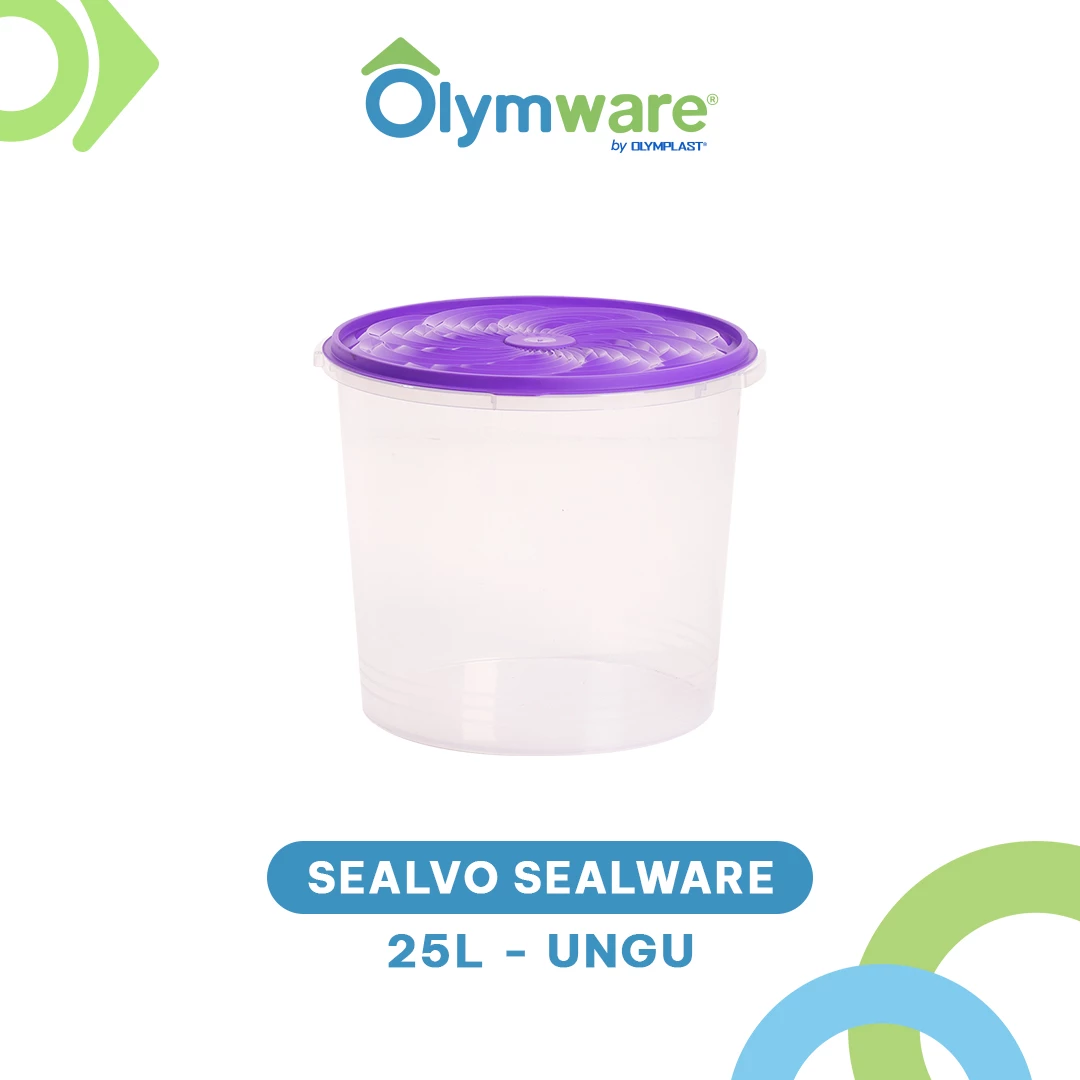 Sealvo Sealware - Toples Kerupuk Kedap Udara - Toples Plastik Snack Besar One Press Lock