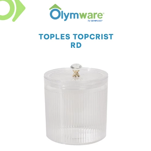 Toples Topcrist - Toples Bulat & Kotak Tutup Crystal - Toples Kue Bening Lebaran Snack Container