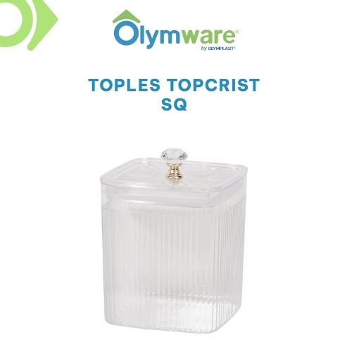 Toples Topcrist - Toples Bulat & Kotak Tutup Crystal - Toples Kue Bening Lebaran Snack Container
