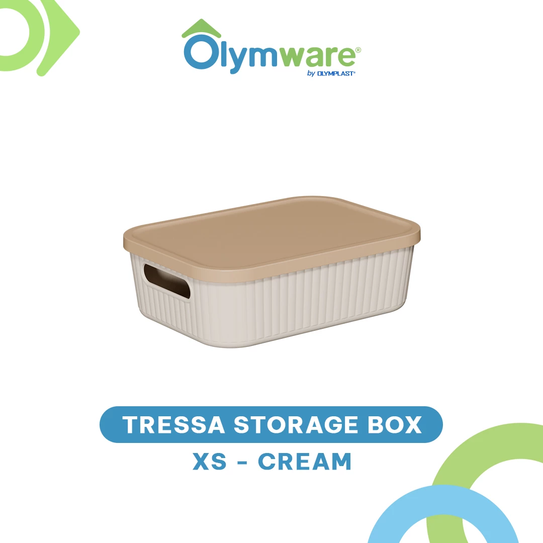 Tressa Storage Box XS S M L XL - Kotak Penyimpanan Plastik Motif Kayu Organizer Tutup Estetik