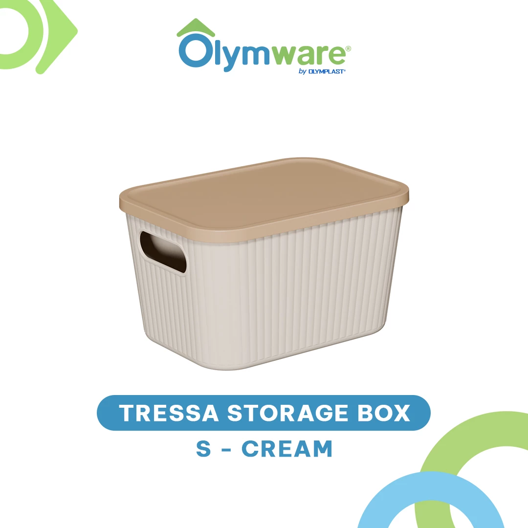 Tressa Storage Box XS S M L XL - Kotak Penyimpanan Plastik Motif Kayu Organizer Tutup Estetik