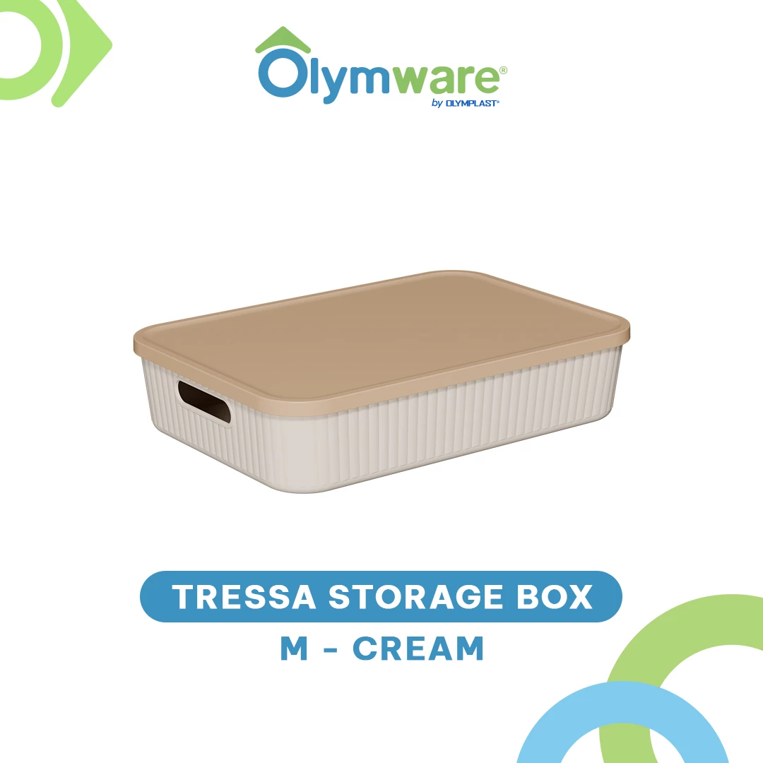 Tressa Storage Box XS S M L XL - Kotak Penyimpanan Plastik Motif Kayu Organizer Tutup Estetik