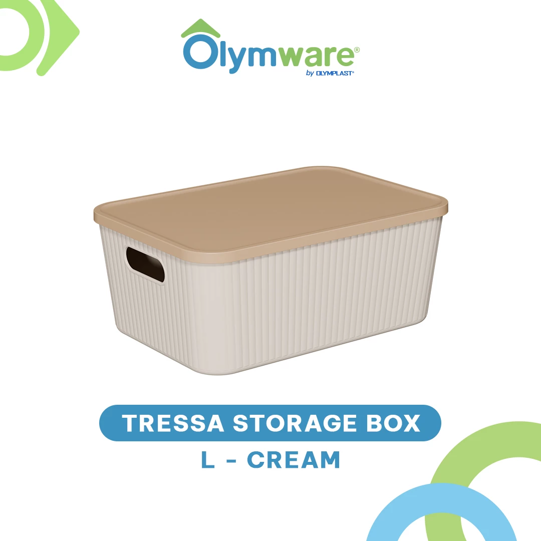 Tressa Storage Box XS S M L XL - Kotak Penyimpanan Plastik Motif Kayu Organizer Tutup Estetik