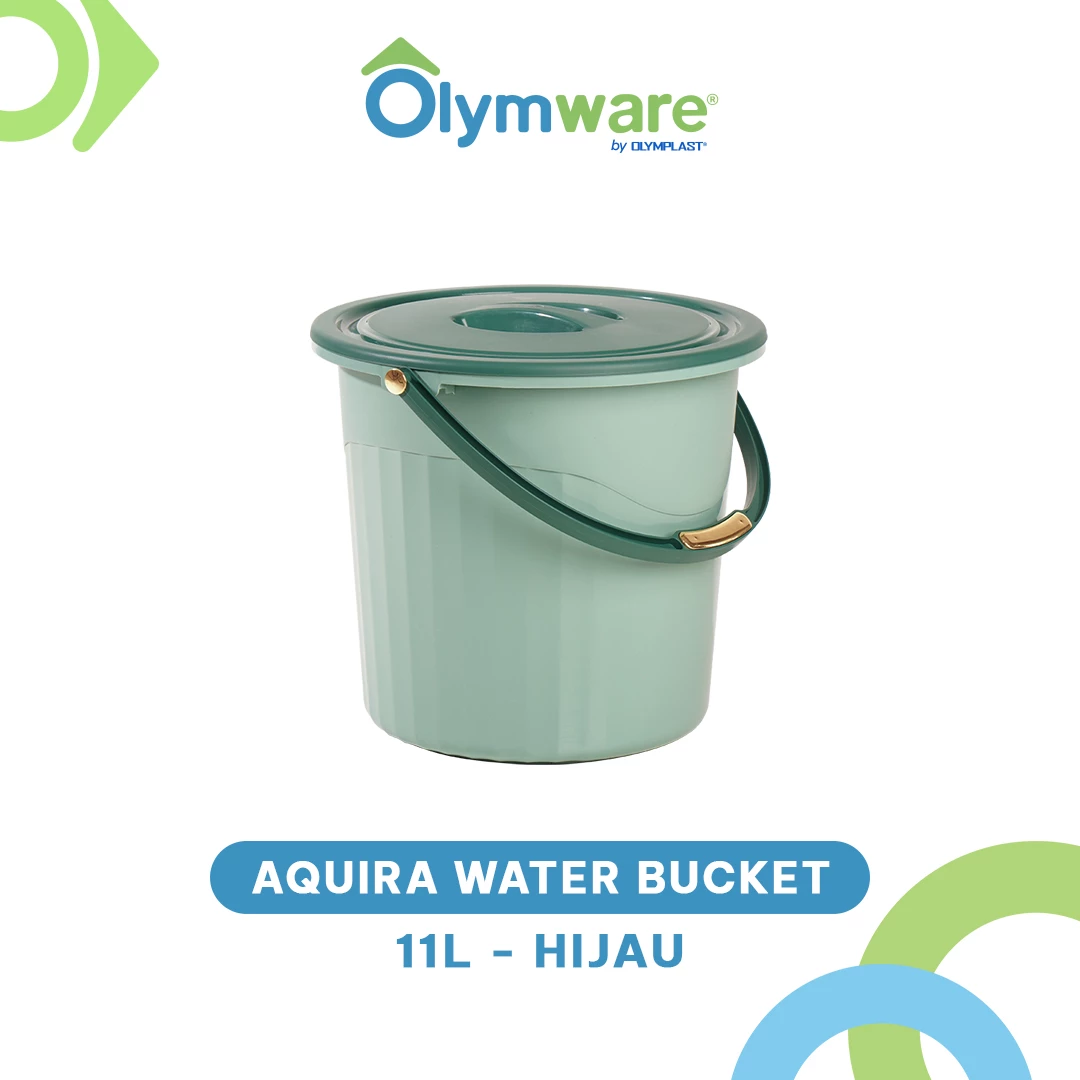 Aquira Water Bucket - Ember Plastik Handle Chrome - Ember Air Kuat Modern Rumah Tangga